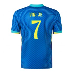 Brasilien Vinicius Junior #7 Udebanetrøje Copa America 2024 Kort ærmer